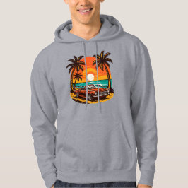 Sunset Beach Drive: Retro Summer Escape Hoodie