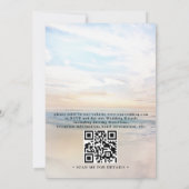 Sunset Beach Elegant Modern QR Code Wedding Kaart (Achterkant)