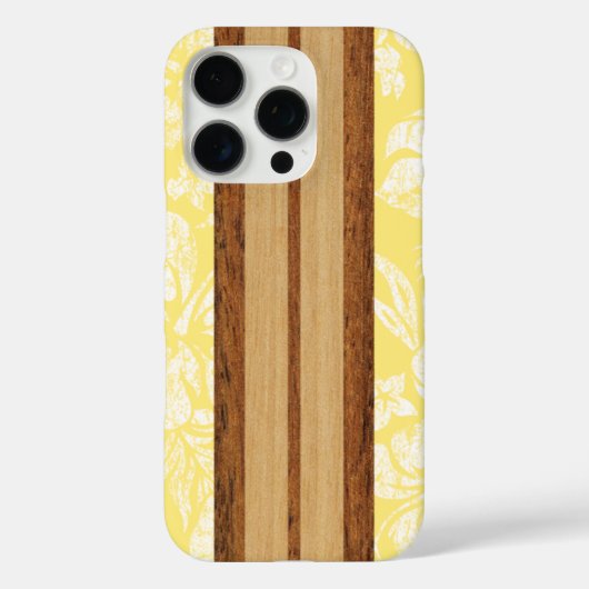 Sunset Beach Faux Wood Surfboard Hawaiian Case-Mate iPhone Case (Achterkant)