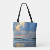 Sunset Beach Florida Ocean Warm Oranje Abstract Tote Bag (Achterkant)