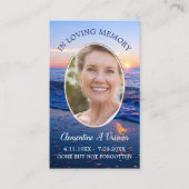 Sunset Beach Funeral Memorial Prayer Visitekaartje (Voorkant)