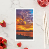 Sunset Beach Gast Handdoek Papieren servetten 5 (Insitu)