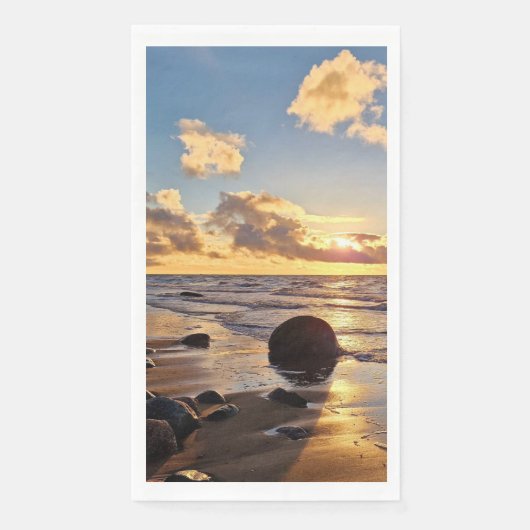 Sunset Beach Gastenhanddoek Papier servetten 27 (Voorkant)