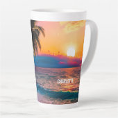 Sunset Beach gepersonaliseerd avontuur in een Mok (Rechterhoek)