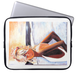 Sunset Beach Girl Laptop Sleeve
