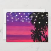 Sunset Beach Glam Verrassingsfeestje Kaart (Achterkant)