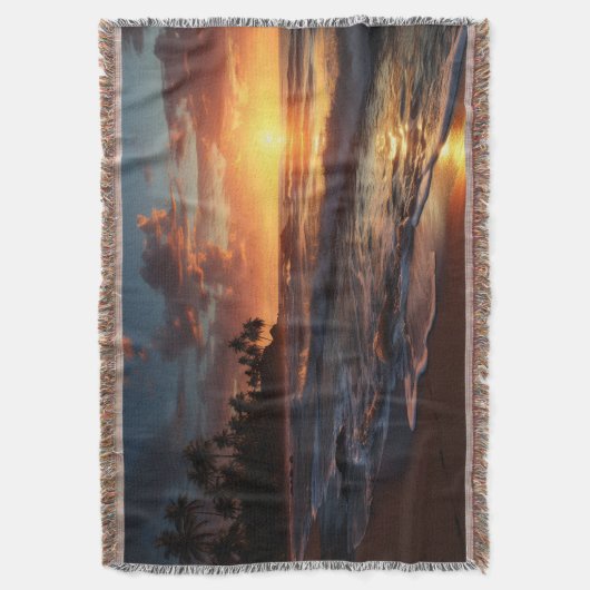 Sunset Beach Gooi Deken 3 (Voorkant Verticaal)