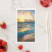 Sunset Beach Guest Towel Paper Napkins 19 Servet (Insitu)