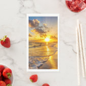 Sunset Beach Guest Towel Paper Napkins 1 Servet (Insitu)