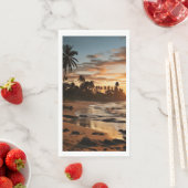 Sunset Beach Guest Towel Paper Napkins 2 Servet (Insitu)