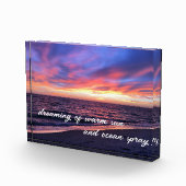 Sunset Beach Happiness Motivatie tekst citaat Fotoblokken (Rechts)