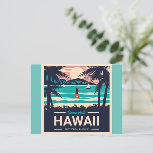 Sunset Beach Hawaï Briefkaart (Staand voorkant)