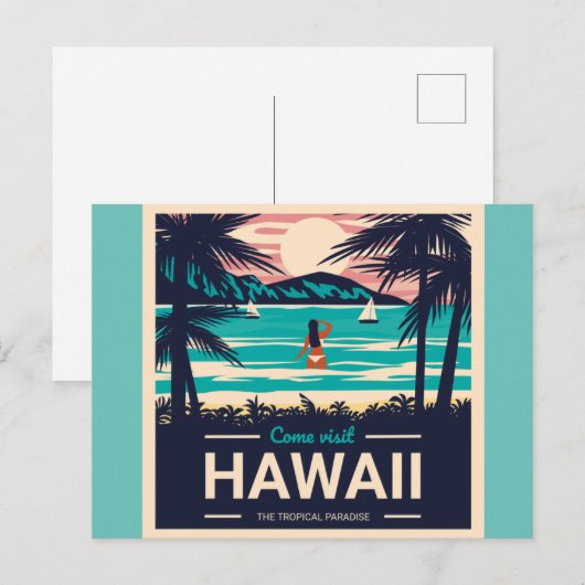 Sunset Beach Hawaï Briefkaart (Voorkant / Achterkant)