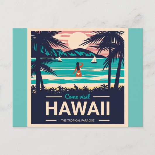 Sunset Beach Hawaï Briefkaart (Voorkant)