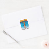 SUNSET BEACH HAWAÏ SURFEN RONDE STICKER (Envelop)