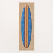 Sunset Beach Hawaiian Longboard Surfboard Blue Yogamat (Voorkant)