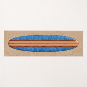 Sunset Beach Hawaiian Longboard Surfboard Blue Yogamat (Voorkant (horizontaal))