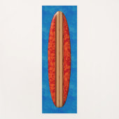 Sunset Beach Hawaiian Longboard Surfboard Red Yogamat (Voorkant)
