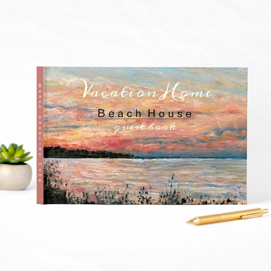 Sunset Beach Home Vacking Rental Guest Book Gastenboek