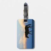 Sunset Beach Horse Bagagelabel (Achterkant verticaal)
