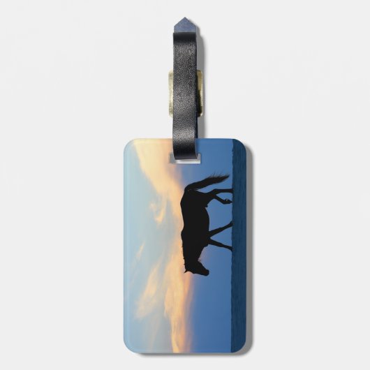 Sunset Beach Horse Bagagelabel (Achterkant verticaal)