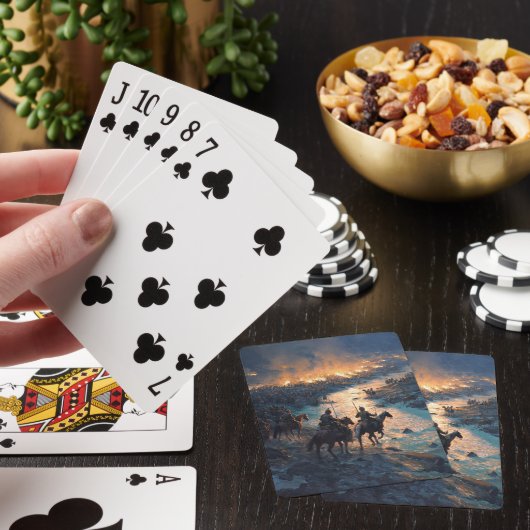 Sunset Beach Horse Ride Playing Cards Pokerkaarten (Insitu)