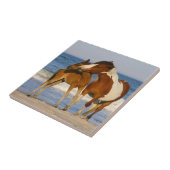 Sunset Beach Horse Tegeltje (Zijkant)