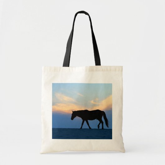 Sunset Beach Horse Tote Bag (Voorkant)