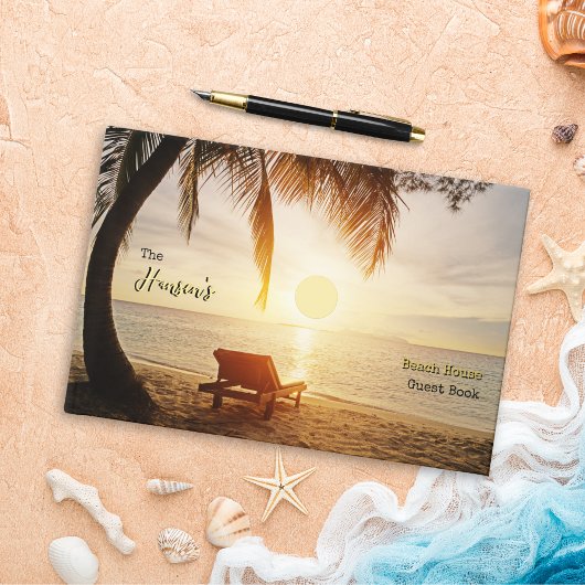 Sunset Beach House Folie Guestbook Gastenboek