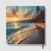 Sunset Beach Hut Waves Esthetisch gastenboek (Achterkant)