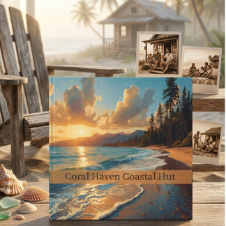 Sunset Beach Hut Waves Esthetisch gastenboek