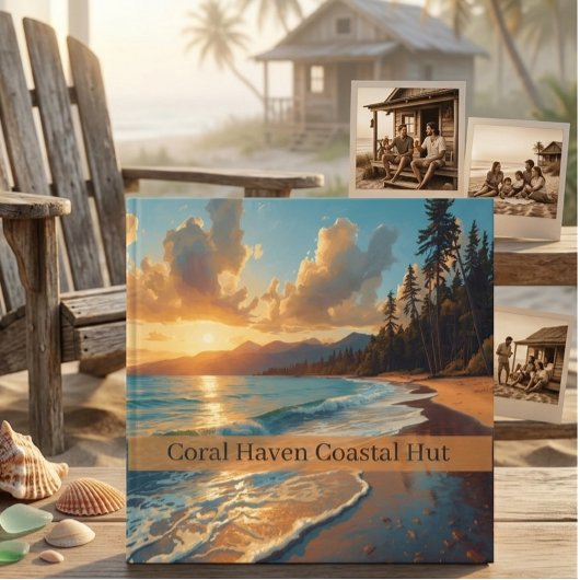 Sunset Beach Hut Waves Esthetisch gastenboek