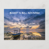 Sunset Beach in Bali, Indonesië Briefkaart (Voorkant)
