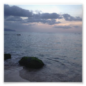 Sunset & Beach in Hawaii Foto Afdruk (Voorkant)