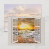 Sunset Beach Inkomend Getij Briefkaart (Voorkant / Achterkant)