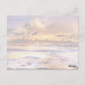 Sunset Beach Inkomend Getij Briefkaart (Achterkant)