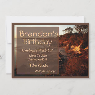 Sunset Beach Invitation Kaart