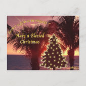 Sunset Beach Kerst Kaarten Christelijk Feestdagenkaart (Voorkant)