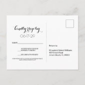 Sunset Beach Mason Jar Blauwe Nacht Bruiloft RSVP Aankondigingskaart (Achterkant)