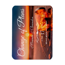 Sunset Beach Mason Jar Blue Night Change of Planan Magneet