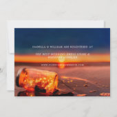 Sunset Beach Mason Jar Blue Night repetitie diner Kaart (Achterkant)