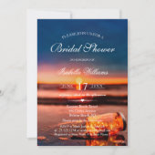 Sunset Beach Mason Jar Blue Night Vrijgezellenfees Kaart (Voorkant)