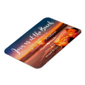 Sunset Beach Mason Jar Save the Date Wedding Magneet (Linkerzijde)