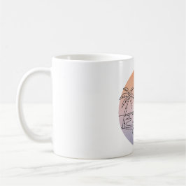Sunset Beach Minimalist Mug – Hand-Drawn Tropical  Koffiemok