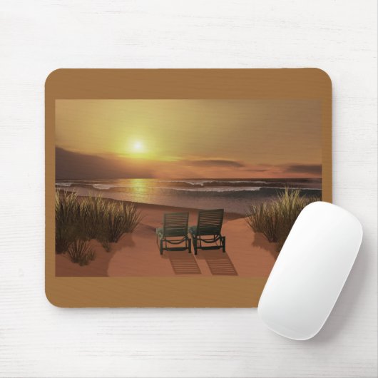 SUNSET BEACH MOUSEPAD MUISMAT (Met muis)