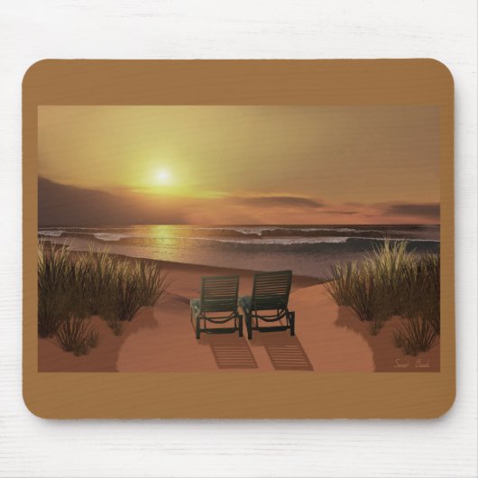 SUNSET BEACH MOUSEPAD MUISMAT (Voorkant)