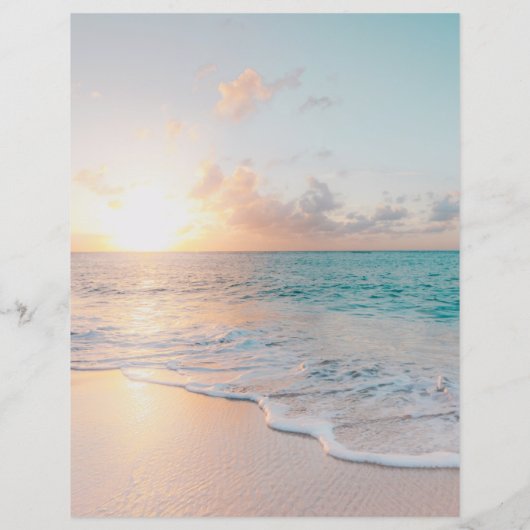 Sunset Beach, naam/contactgegevens in blauw (Achterkant)