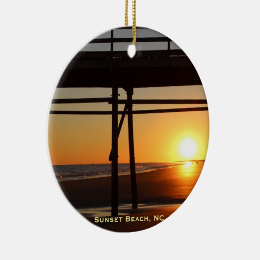 Sunset Beach NC Christmas Tree Travel Ornament (Rechts)