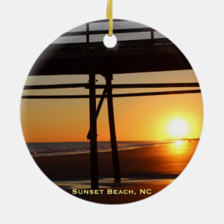 Sunset Beach NC Christmas Tree Travel Ornament