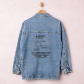 Sunset Beach NC Summertime Vacking Scribged S Denim Jacket (Hangar)